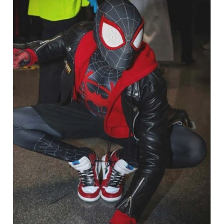 Miles morales red hoodie sale